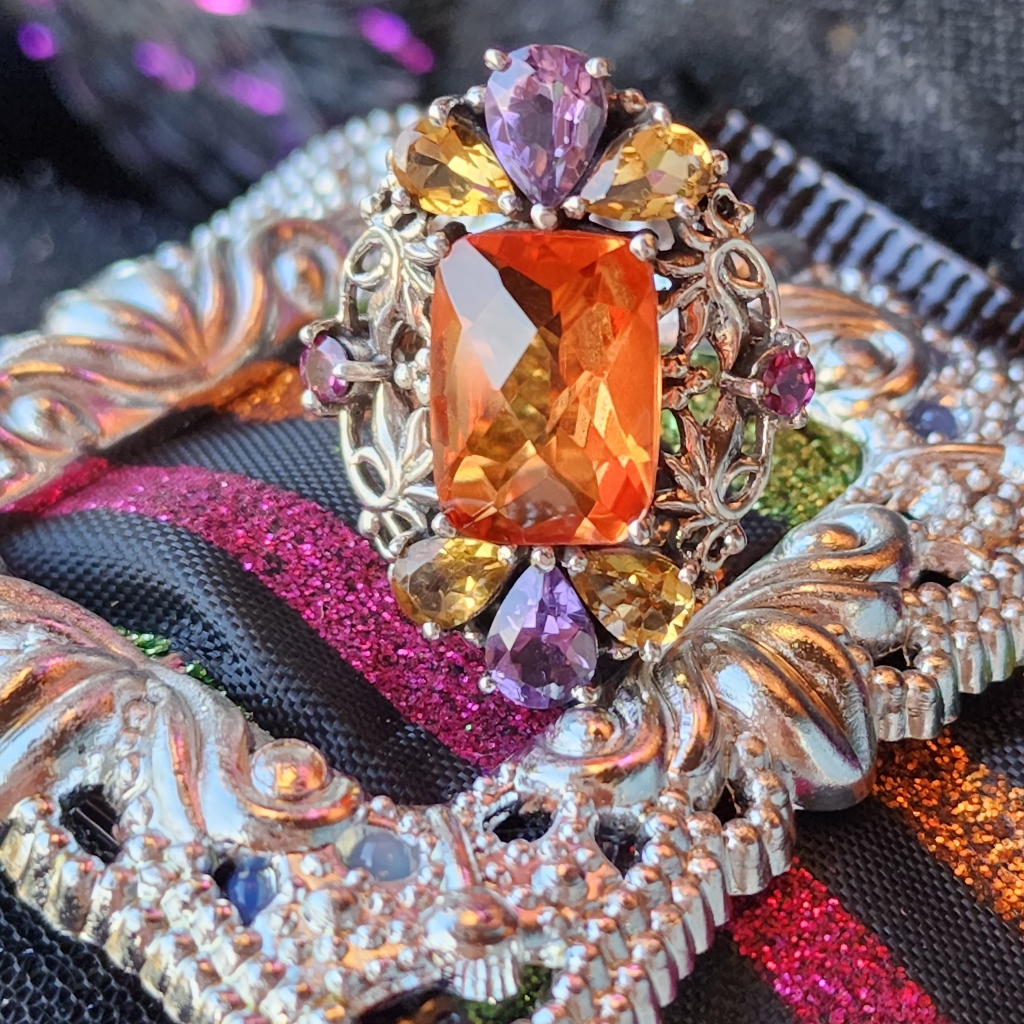 Nicky Butler 925 Sterling Silver Designer Signed Honey Quartz Amethyst Ring Nb 89$